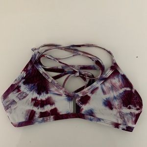 Jolyn Vent Bikini Top Purple Tie Dye-size small